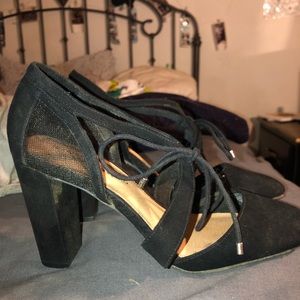 black high heels